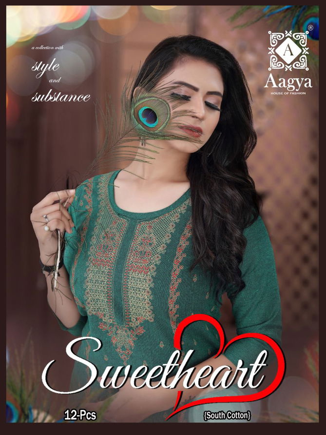 Aagya Sweetheart Designer Fancy Wear Printed Kurti Collection